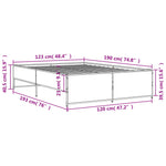 Bed Frame without Mattress Black 120x190 cm Small Double - Bargainia.com - 
