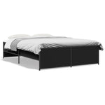 Bed Frame without Mattress Black 120x190 cm Small Double - Bargainia.com - 