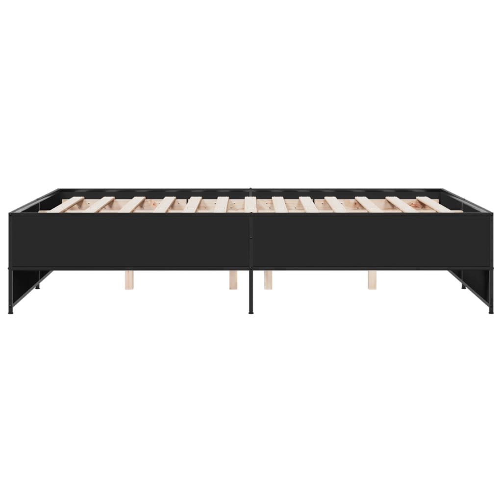 Bed Frame without Mattress Black 120x190 cm Small Double - Bargainia.com - 