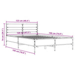 Bed Frame without Mattress Black 120x190 cm Small Double - Bargainia.com - 