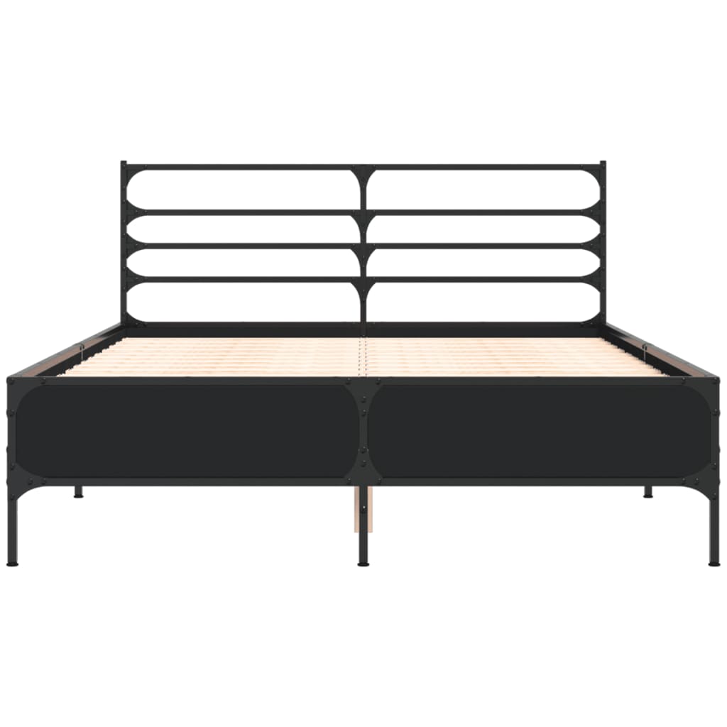 Bed Frame without Mattress Black 120x190 cm Small Double - Bargainia.com - 