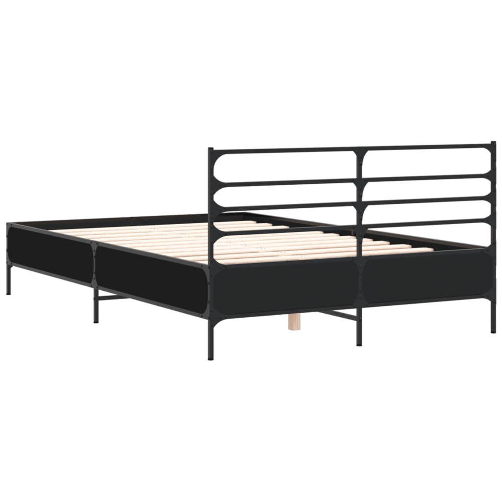 Bed Frame without Mattress Black 120x190 cm Small Double - Bargainia.com - 