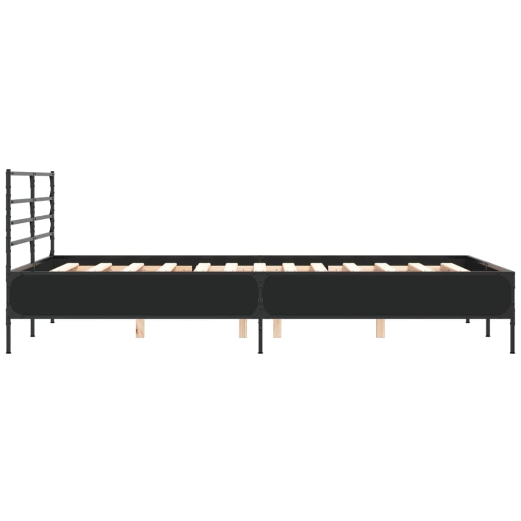 Bed Frame without Mattress Black 120x190 cm Small Double - Bargainia.com - 