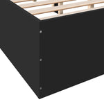 Bed Frame without Mattress Black 120x190 cm Small Double - Bargainia.com - 
