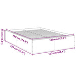 Bed Frame without Mattress Black 120x190 cm Small Double - Bargainia.com - 