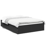 Bed Frame without Mattress Black 120x190 cm Small Double - Bargainia.com - 