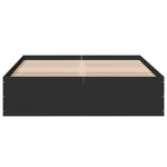 Bed Frame without Mattress Black 120x190 cm Small Double - Bargainia.com - 