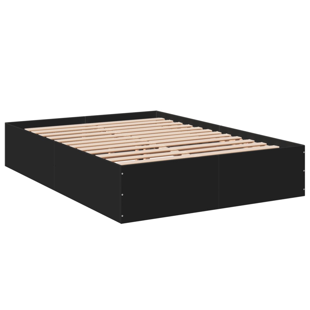 Bed Frame without Mattress Black 120x190 cm Small Double - Bargainia.com - 