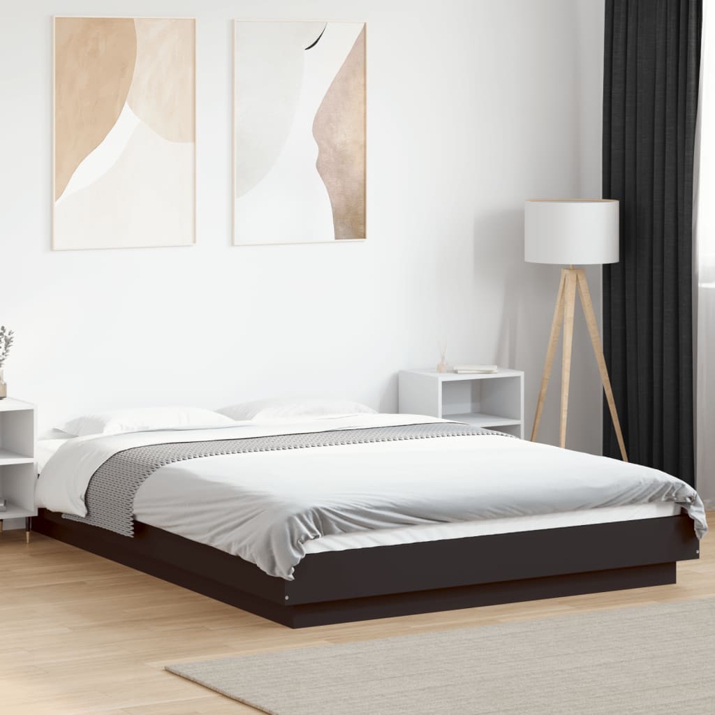 Bed Frame without Mattress Black 120x190 cm Small Double - Bargainia.com - 