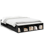 Bed Frame without Mattress Black 120x190 cm Small Double - Bargainia.com - 
