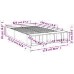 Bed Frame without Mattress Black 120x190 cm Small Double - Bargainia.com - 