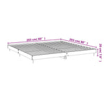 Bed Frame without Mattress Black 200x200 cm Engineered Wood - Bargainia.com - 