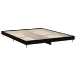Bed Frame without Mattress Black 200x200 cm Engineered Wood - Bargainia.com - 