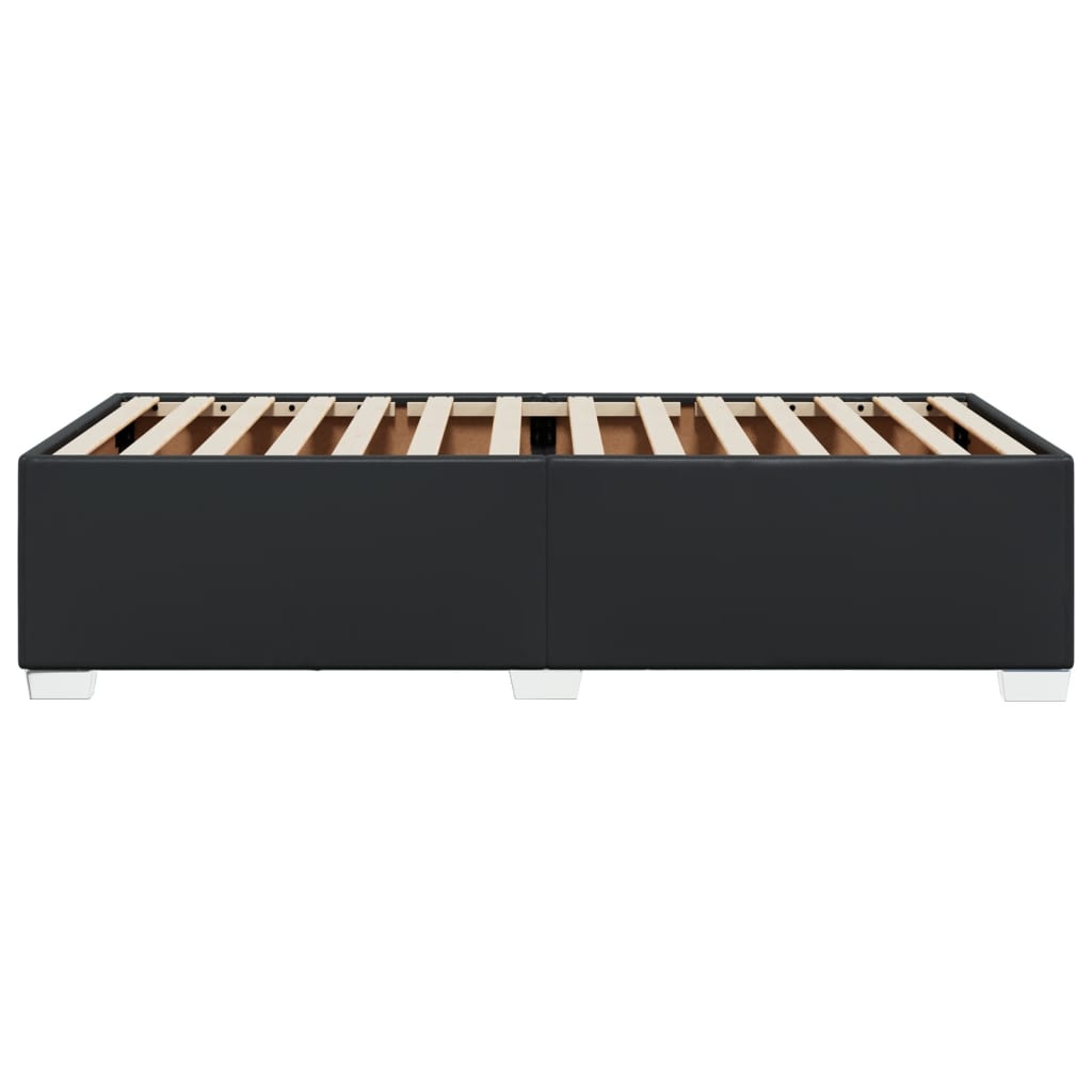 Bed Frame without Mattress Black 90x190 cm Single Faux Leather - Bargainia.com - 