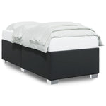 Bed Frame without Mattress Black 90x190 cm Single Faux Leather - Bargainia.com - 