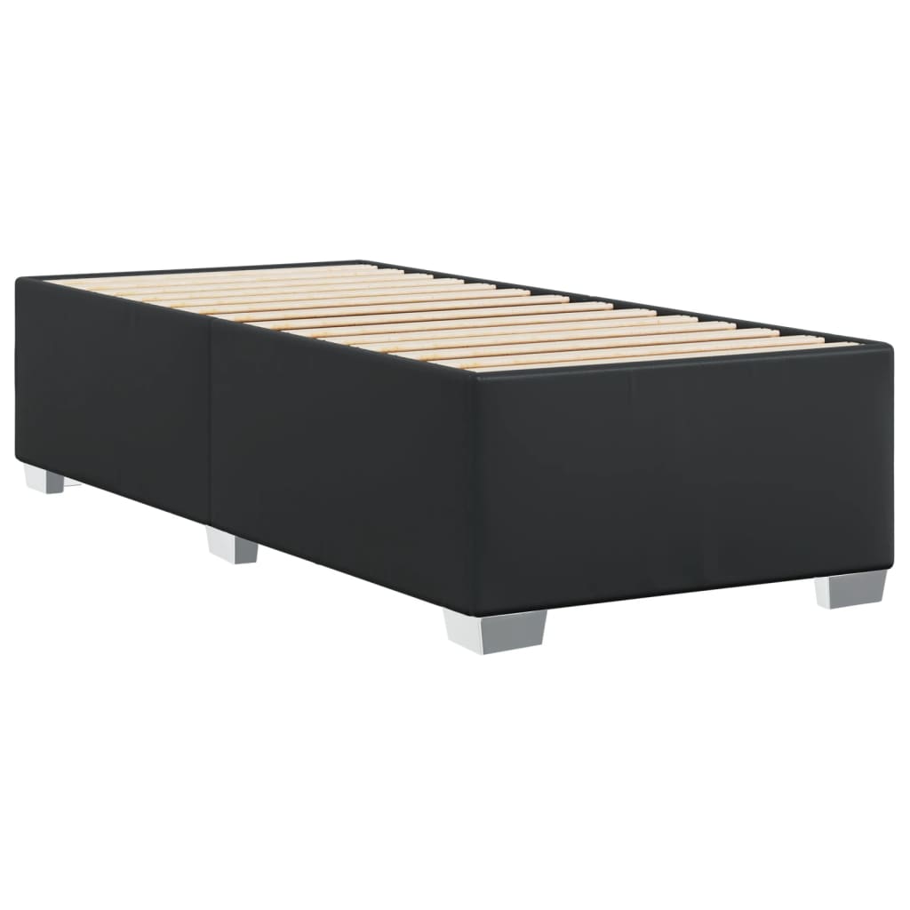 Bed Frame without Mattress Black 90x190 cm Single Faux Leather - Bargainia.com - 