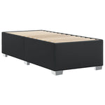 Bed Frame without Mattress Black 90x190 cm Single Faux Leather - Bargainia.com - 