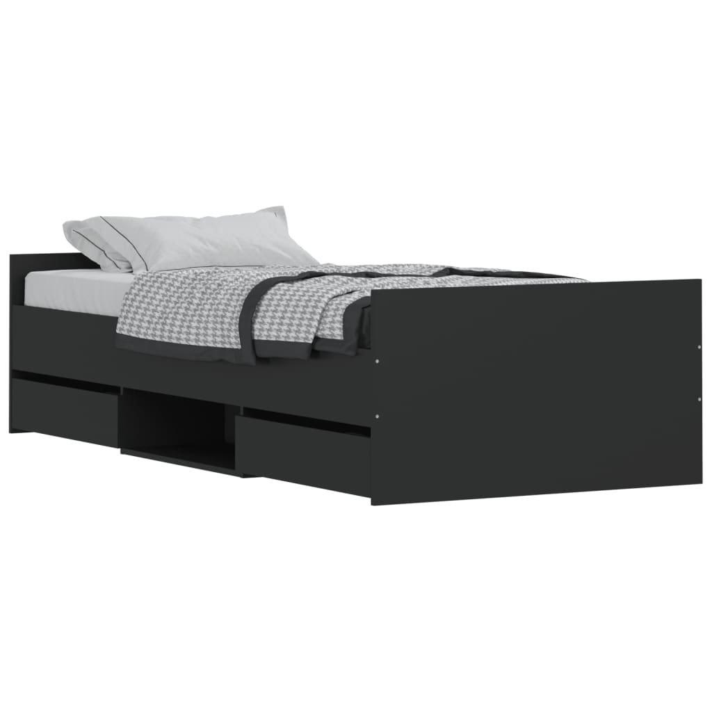 Bed Frame without Mattress Black 90x200 cm - Bargainia.com - 8721012157606 - 3203804