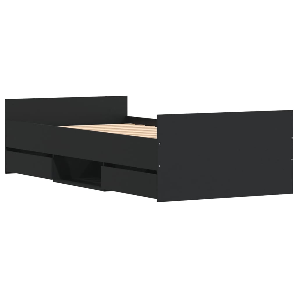 Bed Frame without Mattress Black 90x200 cm - Bargainia.com - 8721012157606 - 3203804