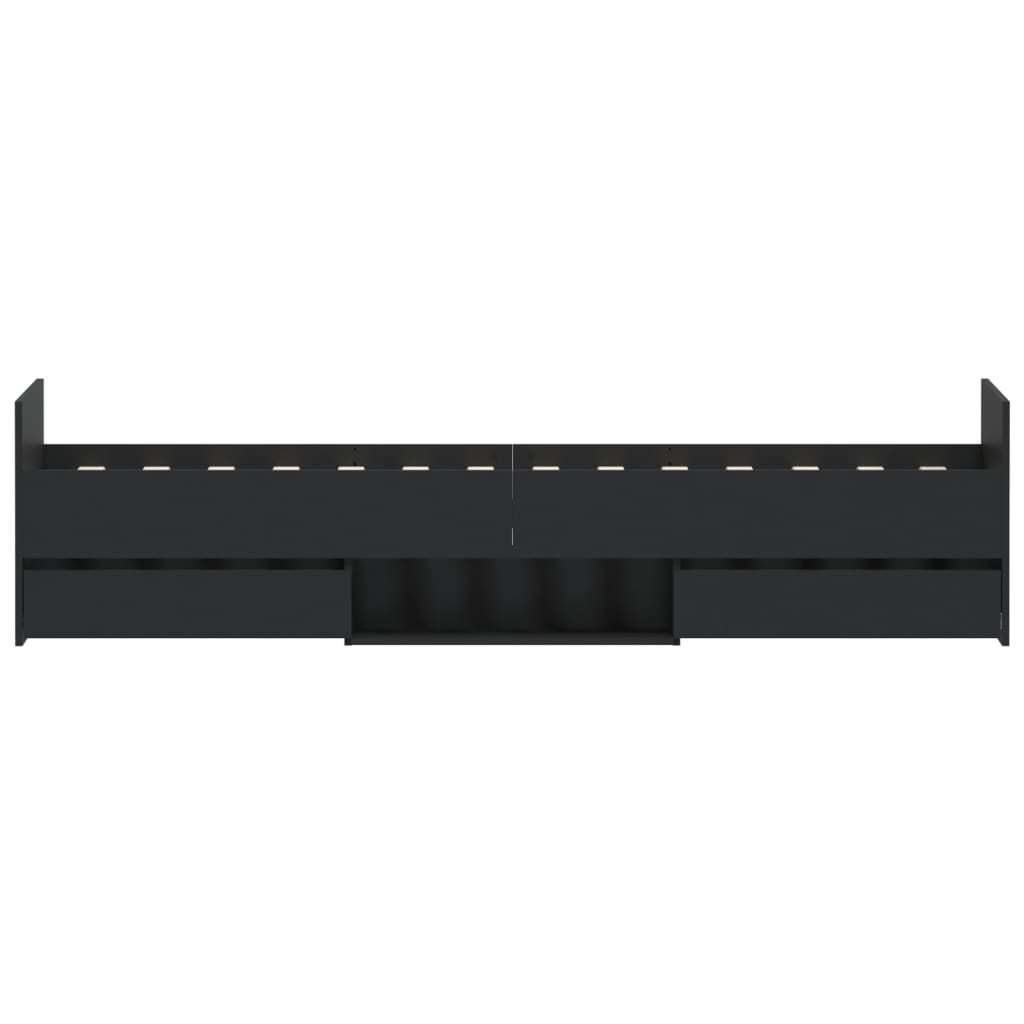 Bed Frame without Mattress Black 90x200 cm - Bargainia.com - 8721012157606 - 3203804