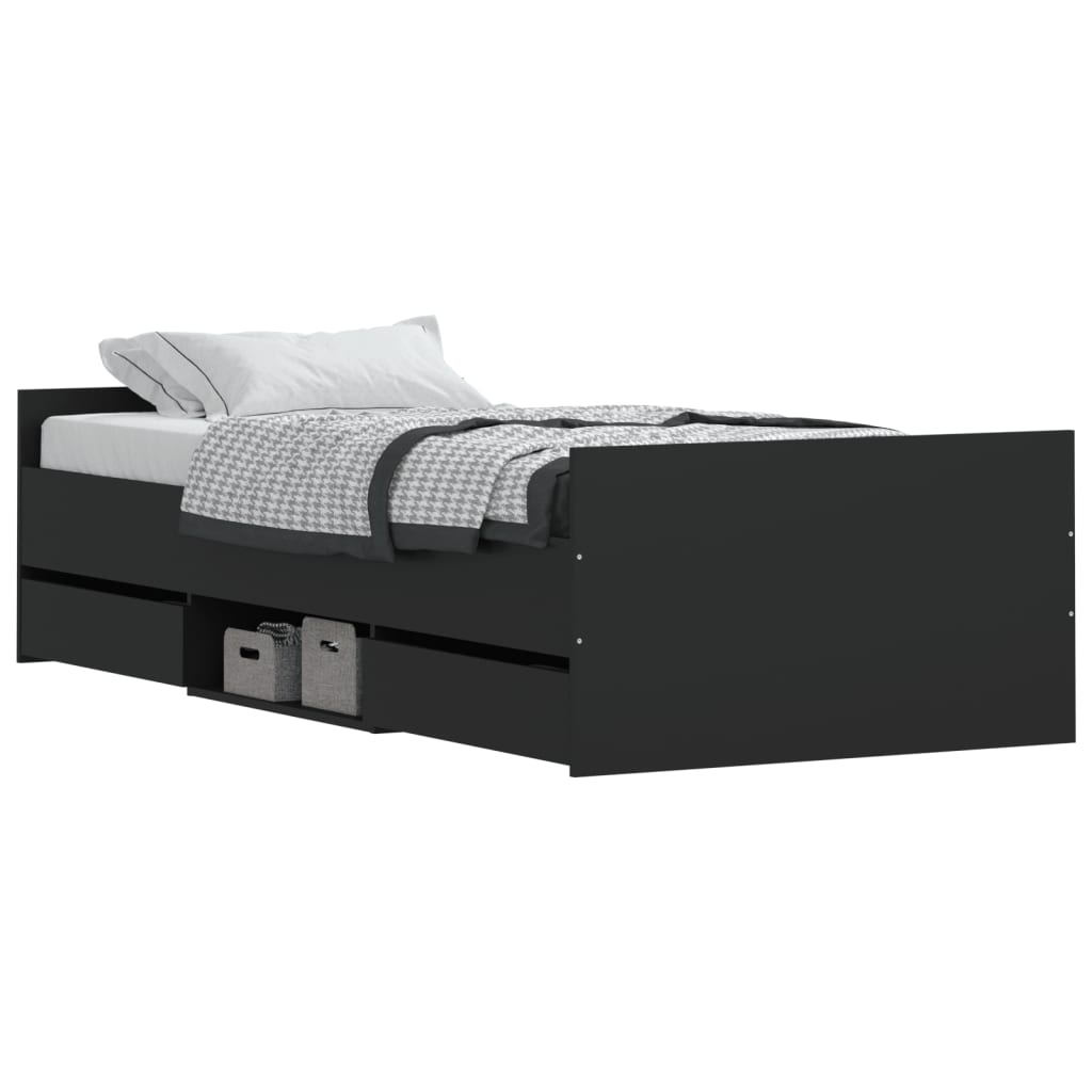 Bed Frame without Mattress Black 90x200 cm - Bargainia.com - 8721012157606 - 3203804