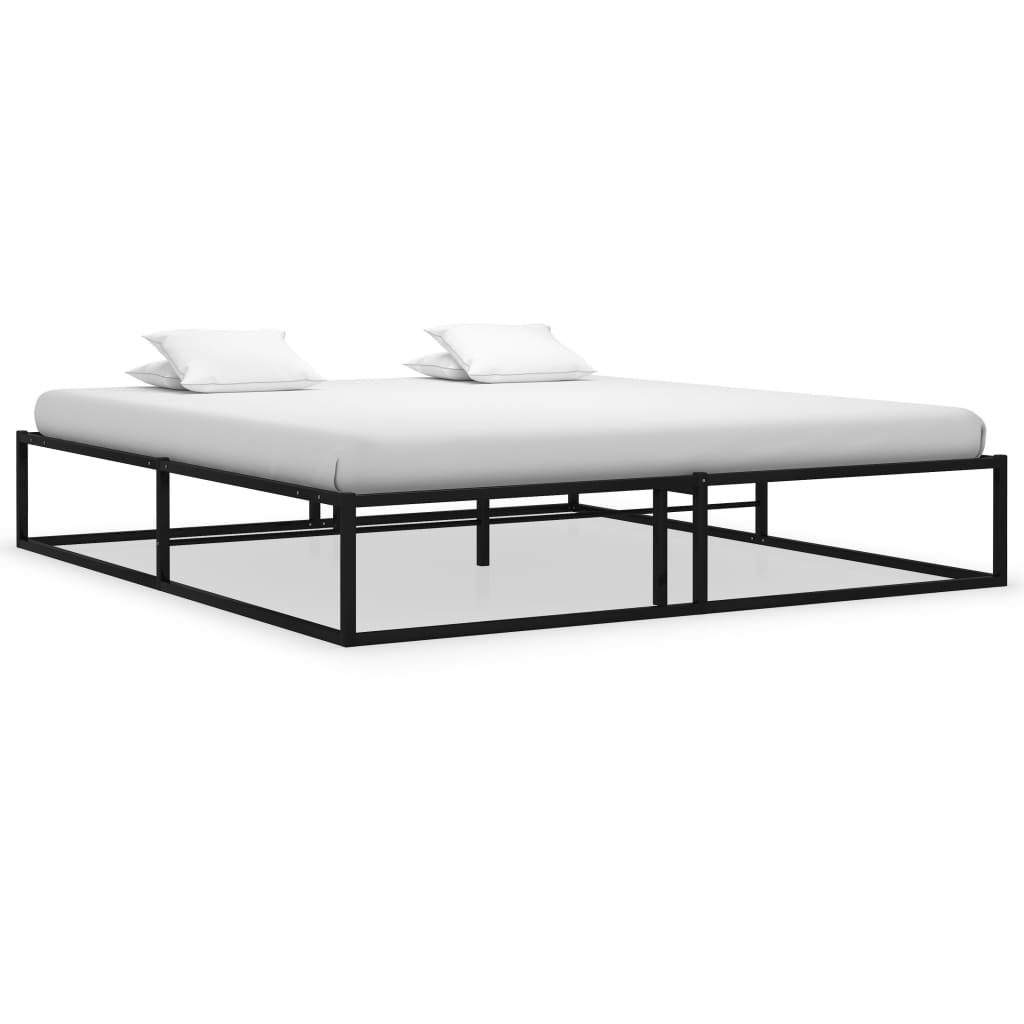 Bed Frame without Mattress Black Metal 160x200 cm - Bargainia.com - 8720286162583 - 324789
