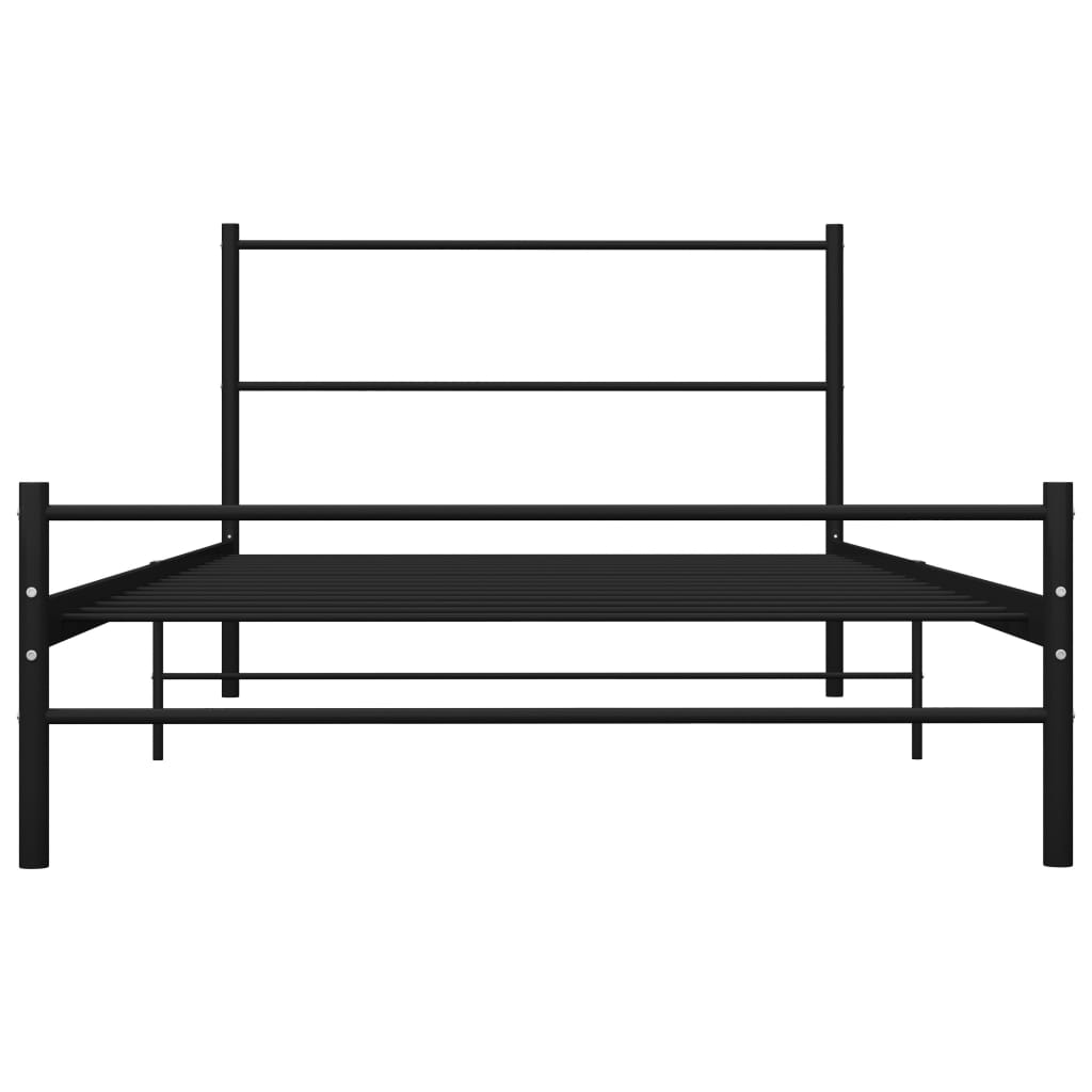 Bed Frame without Mattress Black Metal 90x200 cm - Bargainia.com - 8719883756417 - 286496