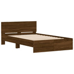 Bed Frame without Mattress Brown Oak 120x190 cm Small Double - Bargainia.com - 