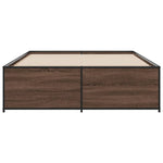 Bed Frame without Mattress Brown Oak 120x200 cm - Bargainia.com - 