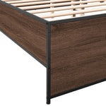 Bed Frame without Mattress Brown Oak 120x200 cm - Bargainia.com - 