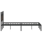 Bed Frame without Mattress Brown Oak 140x190 cm Engineered Wood - Bargainia.com - 