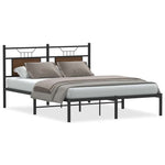Bed Frame without Mattress Brown Oak 150x200 cm King Size Engineered Wood - Bargainia.com - 