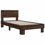 Bed Frame without Mattress Brown Oak 75x190 cm Small Single - Bargainia.com - 