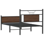 Bed Frame without Mattress Brown Oak 80x200 cm Engineered Wood - Bargainia.com - 