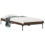 Bed Frame without Mattress Brown Oak 90x200 cm - Bargainia.com - 