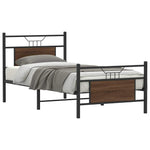 Bed Frame without Mattress Brown Oak 90x200 cm Engineered Wood - Bargainia.com - 