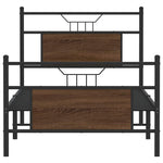 Bed Frame without Mattress Brown Oak 90x200 cm Engineered Wood - Bargainia.com - 
