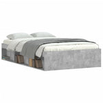 Bed Frame without Mattress Concrete Grey 120x190 cm Small Double Small Double - Bargainia.com - 