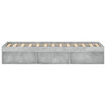 Bed Frame without Mattress Concrete Grey 120x190 cm Small Double Small Double - Bargainia.com - 