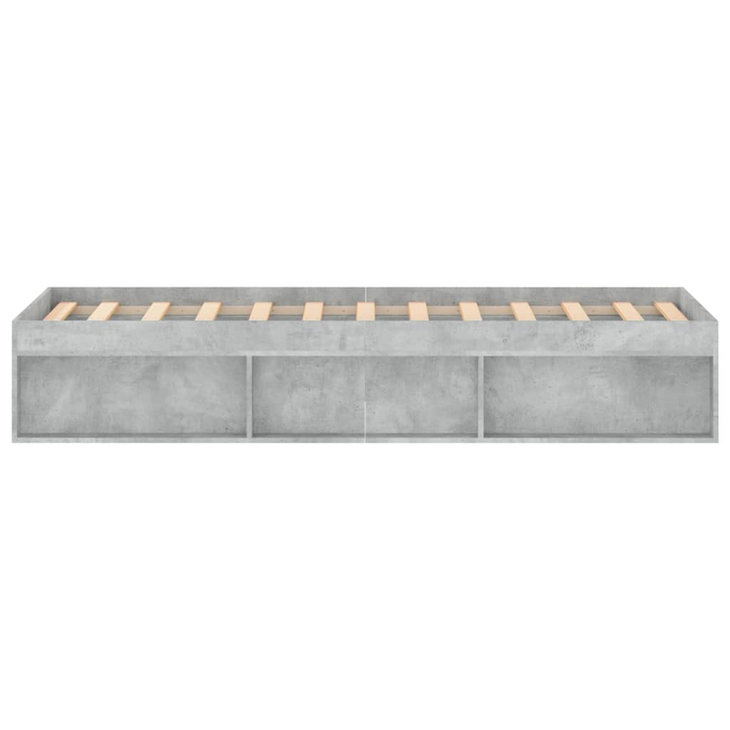 Bed Frame without Mattress Concrete Grey 120x190 cm Small Double Small Double - Bargainia.com - 