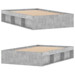 Bed Frame without Mattress Concrete Grey 120x190 cm Small Double Small Double - Bargainia.com - 