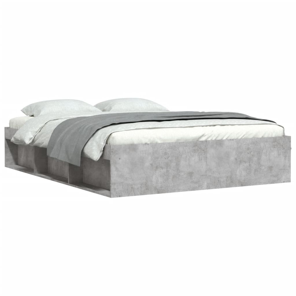 Bed Frame without Mattress Concrete Grey 140x200 cm - Bargainia.com - 8721012158184 - 3203862