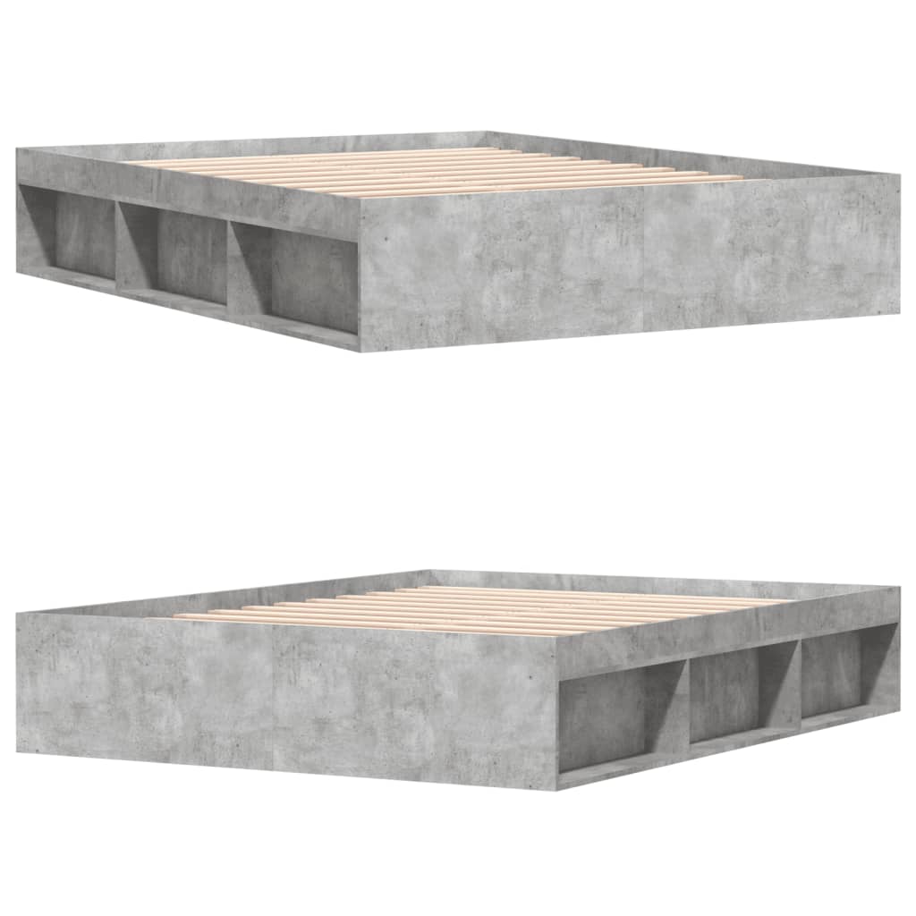Bed Frame without Mattress Concrete Grey 140x200 cm - Bargainia.com - 8721012158184 - 3203862