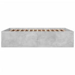 Bed Frame without Mattress Concrete Grey 150x200 cm King Size - Bargainia.com - 