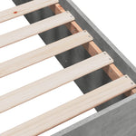 Bed Frame without Mattress Concrete Grey 150x200 cm King Size - Bargainia.com - 