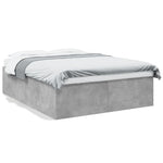 Bed Frame without Mattress Concrete Grey 150x200 cm King Size - Bargainia.com - 