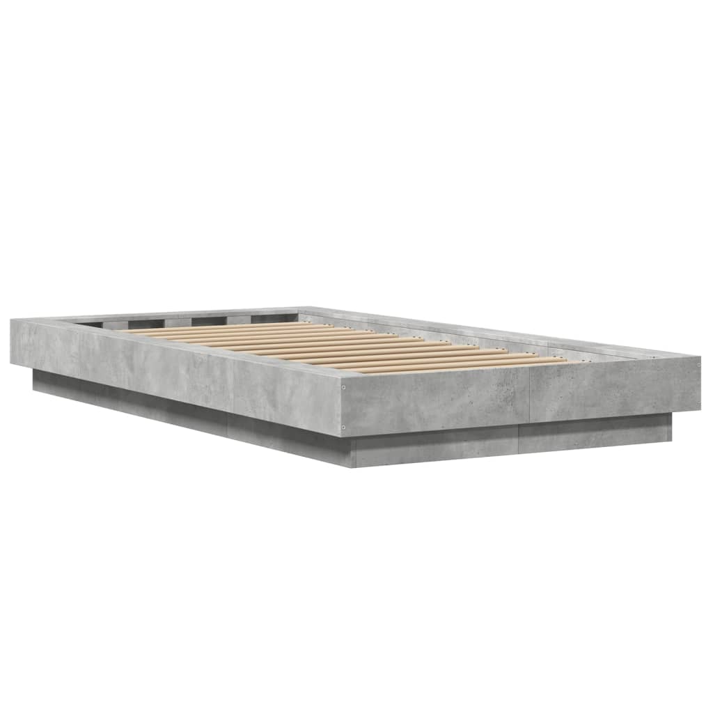 Bed Frame without Mattress Concrete Grey 90x200 cm - Bargainia.com - 