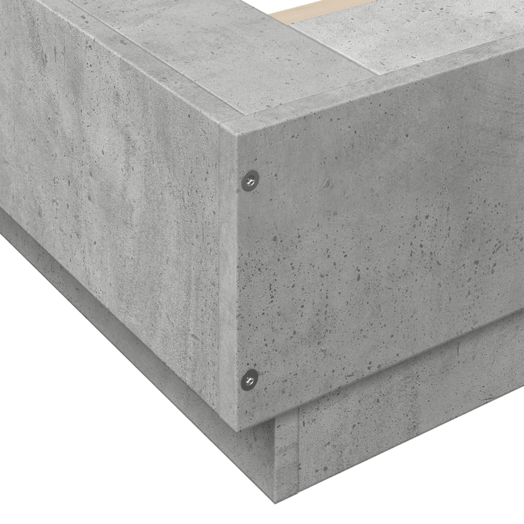 Bed Frame without Mattress Concrete Grey 90x200 cm - Bargainia.com - 