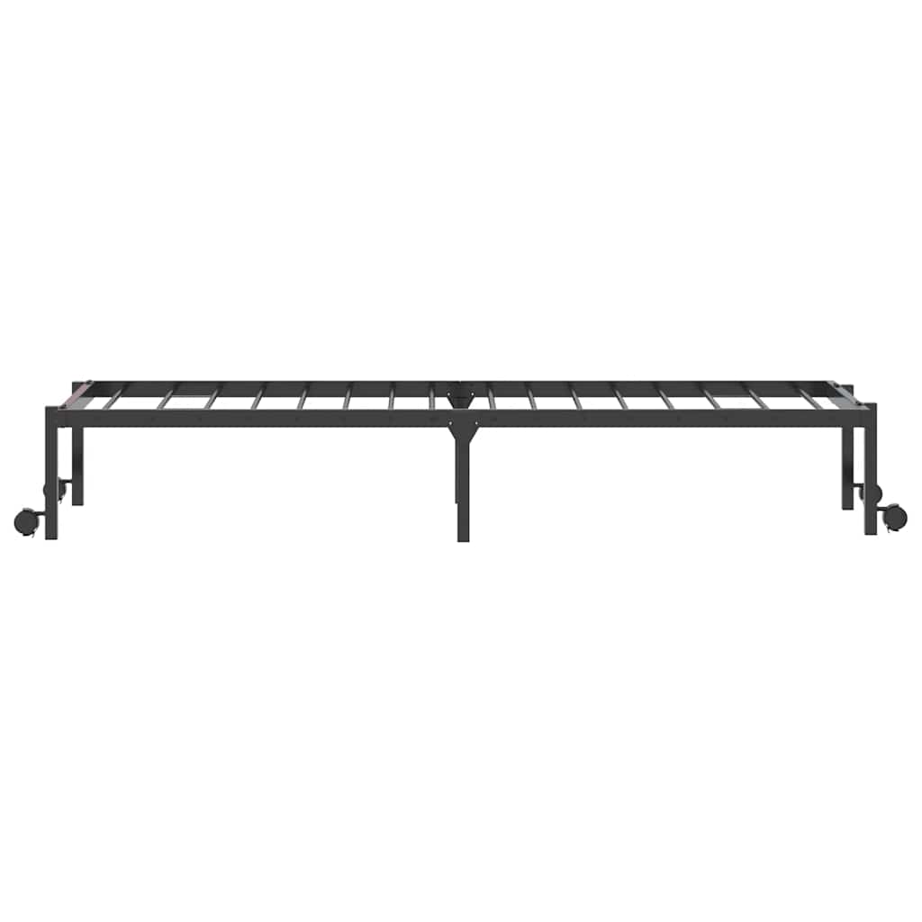 Bed Frame without Mattress Foldable Black 90x200 cm Steel - Bargainia.com - 8721158660282 - 4103960