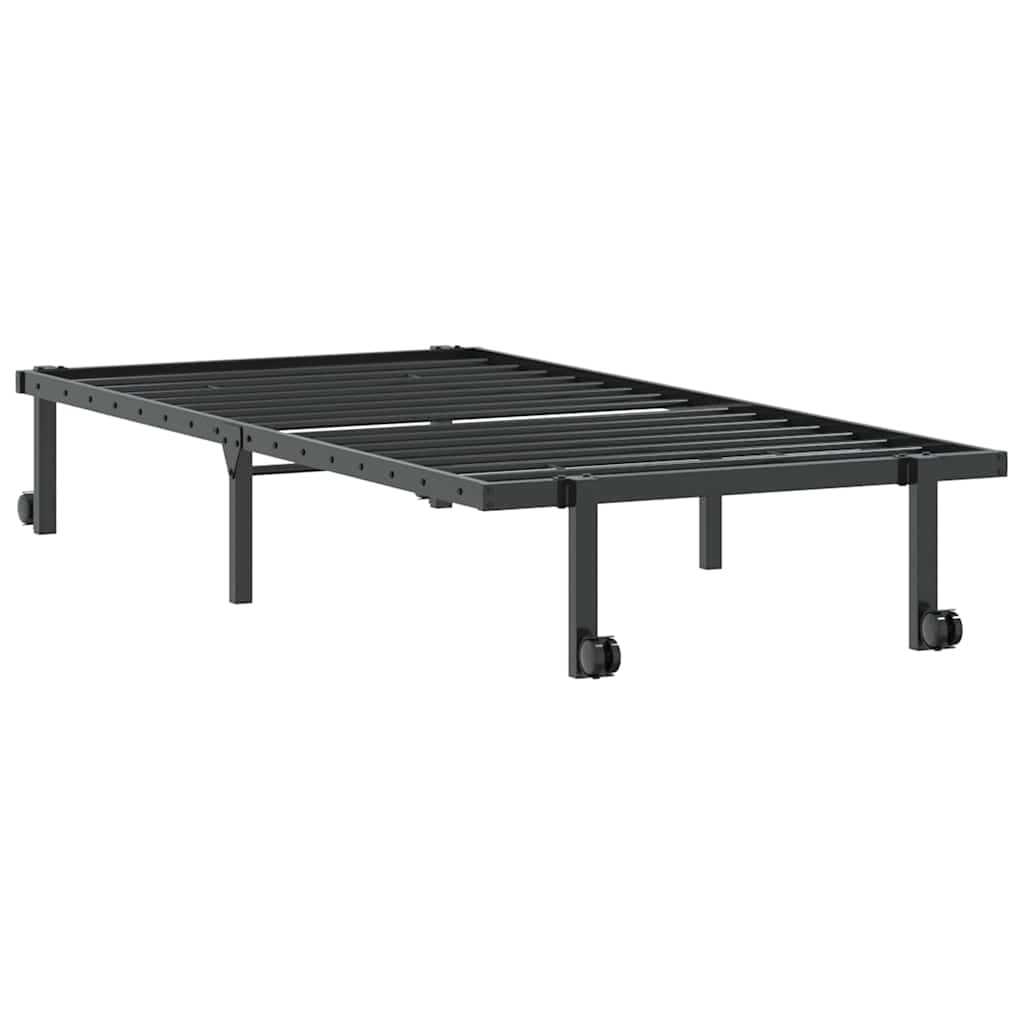 Bed Frame without Mattress Foldable Black 90x200 cm Steel - Bargainia.com - 8721158660282 - 4103960